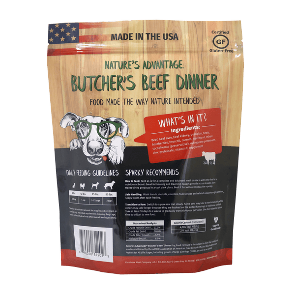 Butchers dog store food ingredients