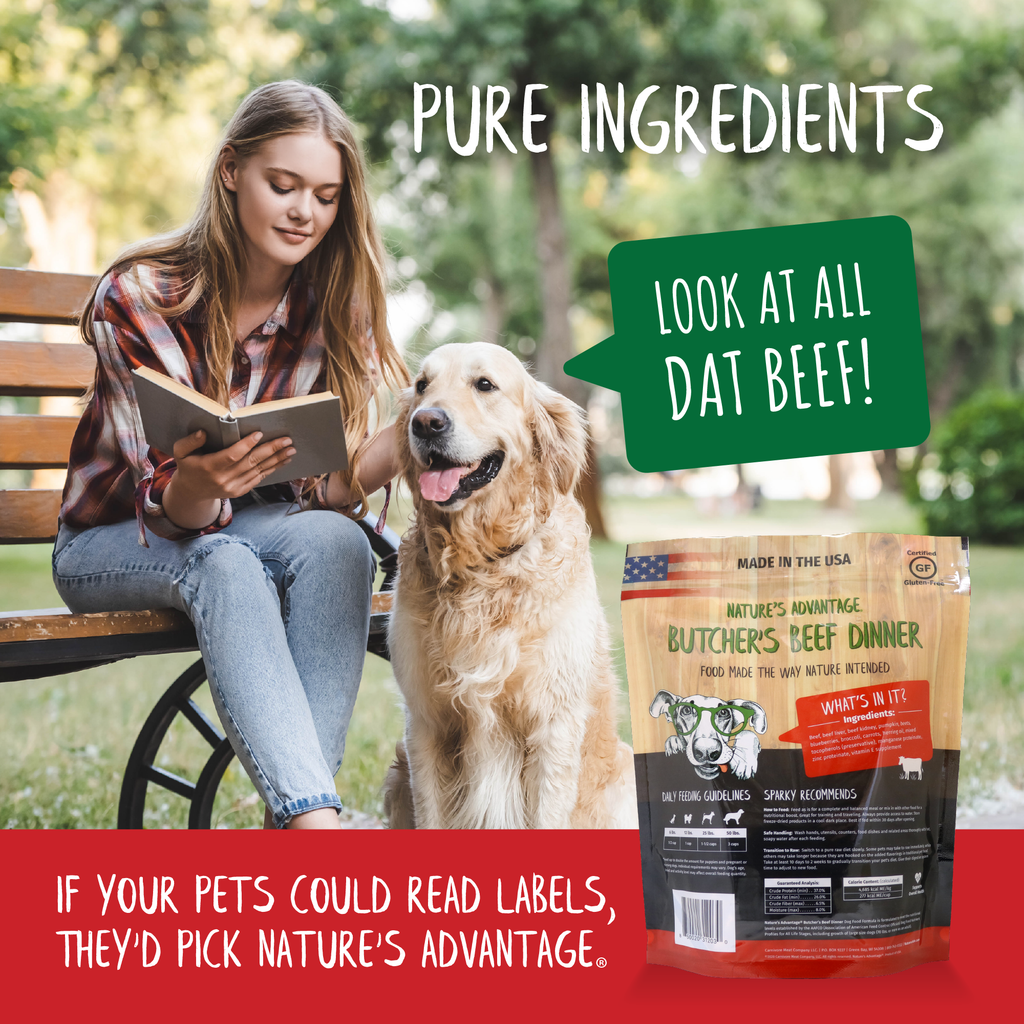 Butchers Dog Food - pure ingredients